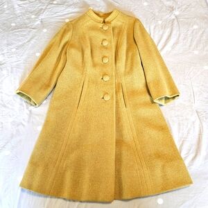 1960's Celia Chien Chartreuse Winter Coat